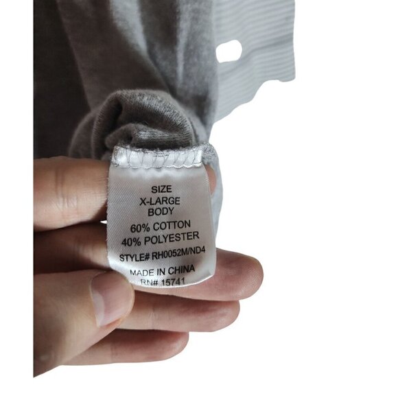 Karen Neuburger Sleepwear Cotton Blend Top Gray XL - Picture 4 of 4